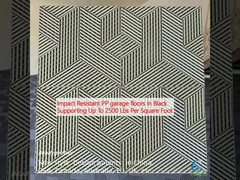 พื้นโรงงาน PP กันแรงกระแทก ในสีดํา สนับสนุนถึง 2500 ปอนด์ต่อตารางฟุต