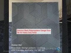 กระเบื้องพื้นคาร์เรจพอลิโปรไพเลนสีดําพรีเมี่ยม สําหรับพื้นที่ทํางานหนัก