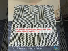 น้ํามันและสารเคมีทนทานพื้นโรงรถหลายสีมีตะเบียนที่มีการจับ