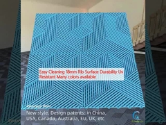 การทําความสะอาดง่าย 18 มิลลิเมตร ด้านผิวริบ ความทนทาน UV ทนทาน หลายสี