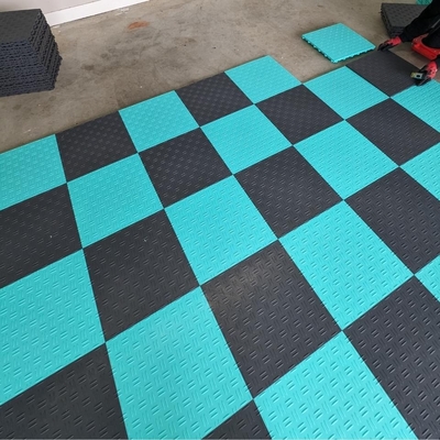 โพลีพรอพีเลน การ์เกทราค โต๊ะพื้น 18 มิลลิเมตร ติดต่อกัน PP Racedeck ไดมอนด์ Tile